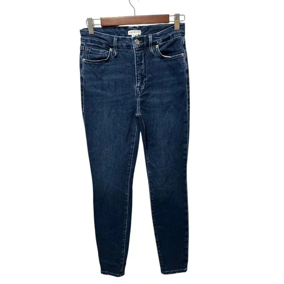 Good American Denim - Good American Women's Good Leg High Rise Skinny Jeans Size 6/28 Blue Stretch